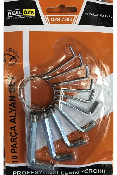 Real Özs Realözs 10 Parça Alyan Set (1,5mm-10mm) ürün görseli 1