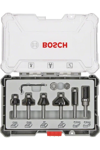 Bosch Freze Seti 6 Parça Karışık 8 mm ürün görseli 1