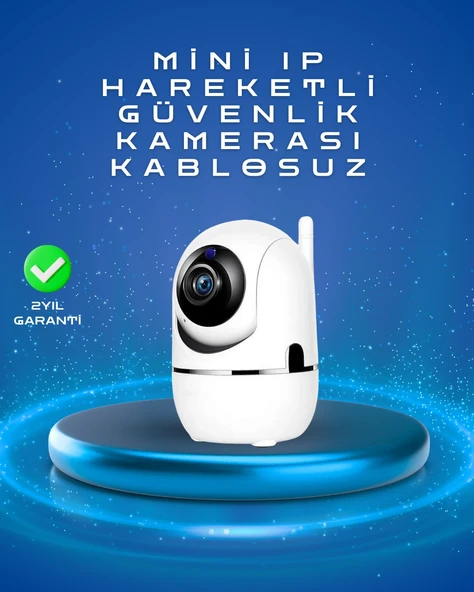 Full HD 1080P Kablosuz Pan & Tilt Güvenlik Kamerası – Hareket Takipli ve İki Yönlü Sesli ürün görseli 1