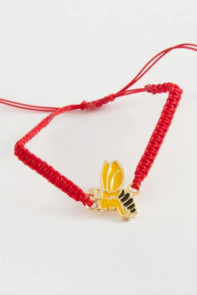 Arı Makrome Örgülü Bileklik - Resim 2
