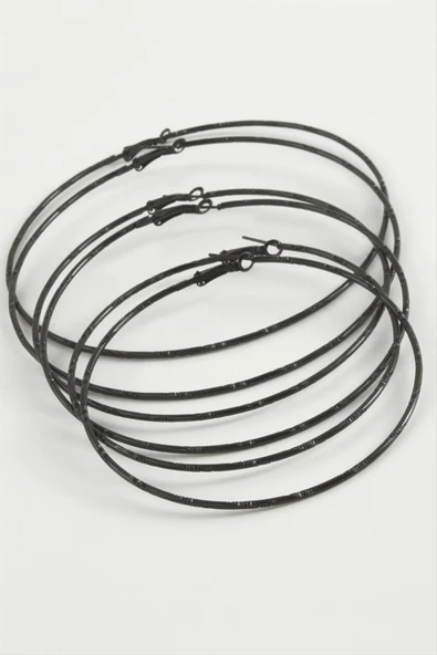 Noktalı Metal Halka Küpe 6 Adet ürün görseli 1