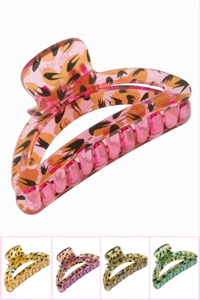 Çiçek Desenli Oval Mandal Toka 8 cm ürün görseli 1