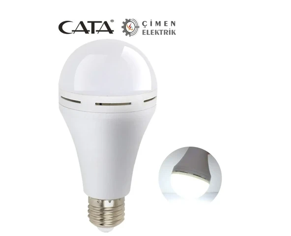 CATA CT 4229 9W Şarjlı Led Ampul 6400K Beyaz Işık ürün görseli 1