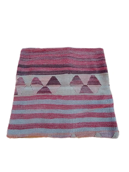 El Dokuma Yün Kilimden Üretilmiş Kırlent Yastık Kılıfı (40x40 cm) ürün görseli 1