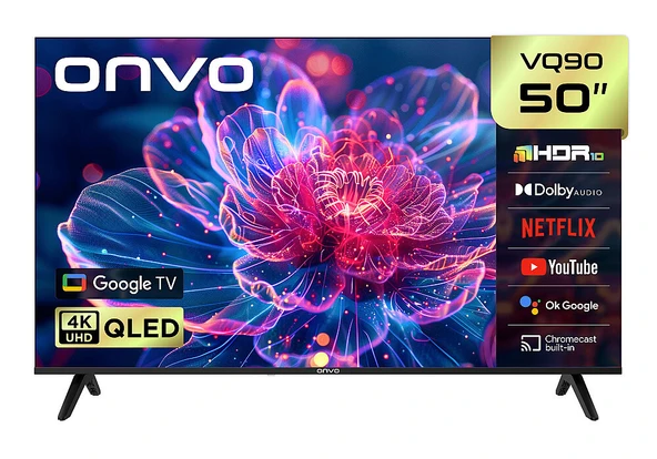 Onvo 50VQ90F3UA 4K Ultra HD 50" 127 Ekran Uydu Alıcılı Google Smart QLED TV ürün görseli 1