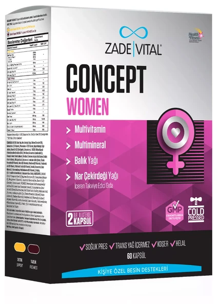 Zade Vital Concept Women 60 Kapsül ürün görseli 1