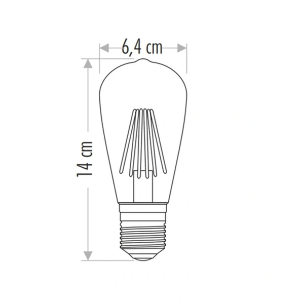 CATA CT 4284 Rustik 6W Led Ampul Amber 2700K E27 Duy - Resim 2