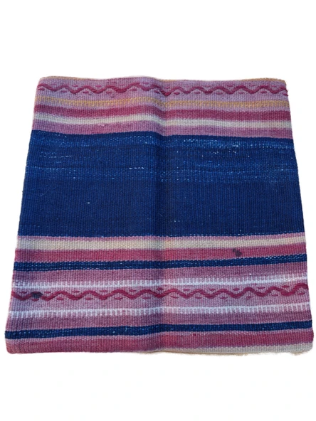 El Dokuma Yün Kilimden Üretilmiş Kırlent Yastık Kılıfı (40x40 cm) ürün görseli 1