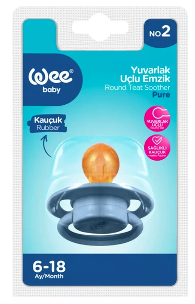 Wee Pure Kauçuk Uçlu Emzik No:2 699 Çok Renkli ürün görseli 1