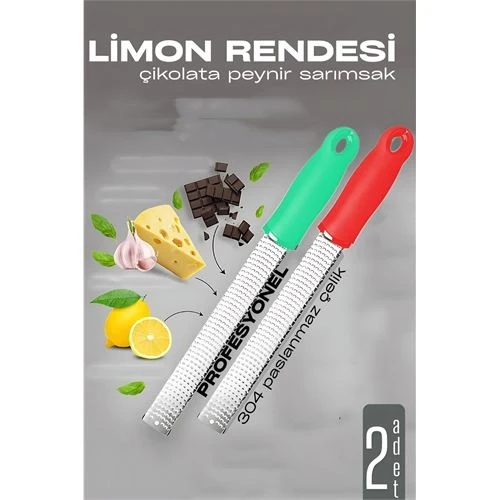 Limon Rendesi - Uzun Peynir Çikolata Sarımsak Rendesi 2 li set 721979 ürün görseli 1