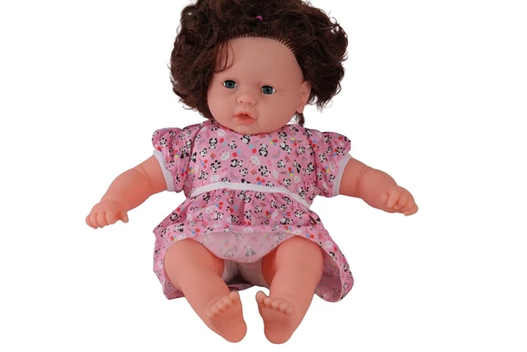 0073 60 CM DOLGU GÖVDELİ SAÇLI BÜYÜK BEBEK ürün görseli 1
