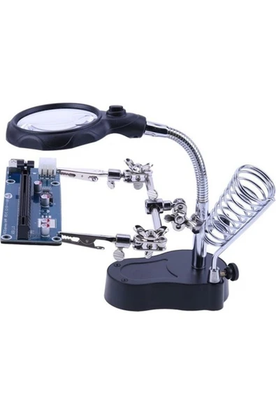 ZD-126-2 Işıklı Büyüteçli Havya Sehpası Ve Ana Kart - board Tutucu ürün görseli 1