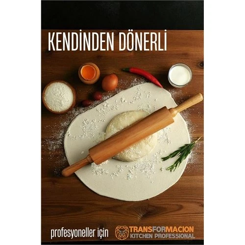 Dönerli Ahşap Merdane Hamur Açma Merdanesi - Mutfak Merdanesi 721902 ürün görseli 1
