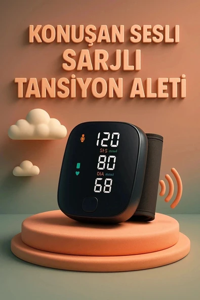 Konuşan Sesli Şarjlı Tansiyon Aleti Profil Kayıtlı Lcd Dokunmatik Ekran ürün görseli 1