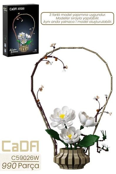 CADA Artizan Winter C59026W Dekoratif ve Koleksiyonluk Çiçek Modeli 990 Parça FFC59026W ürün görseli 1
