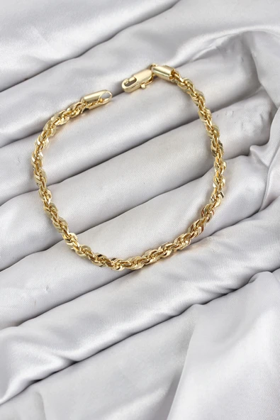 CM Singapur Model Zincir Gold Renk Kadın Bileklik ürün görseli 1