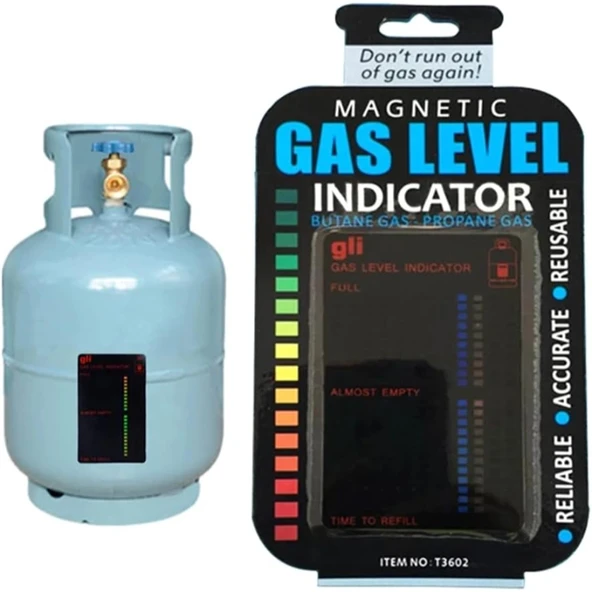 Mıknatıslı Tüp Gaz Seviye Ölçer - Hızlı Göstergeli - Yeniden Kullanılabilir ürün görseli 1