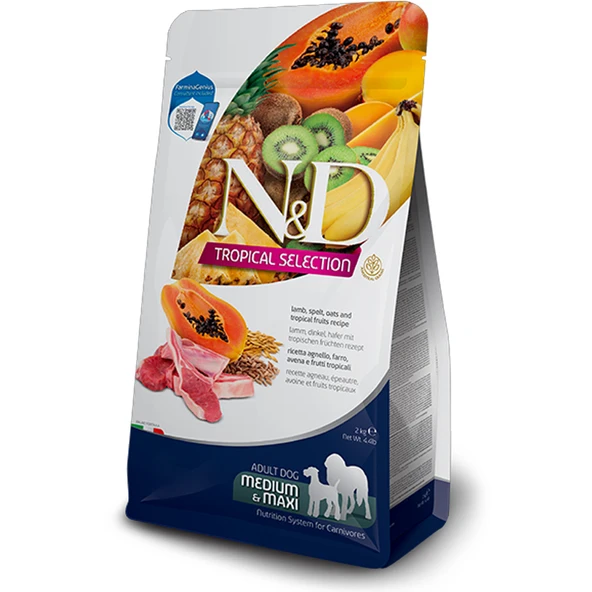 N&D Tropical Kuzulu Tropikal Meyveli Medium Yetişkin Köpek Maması 10 Kg ürün görseli 1