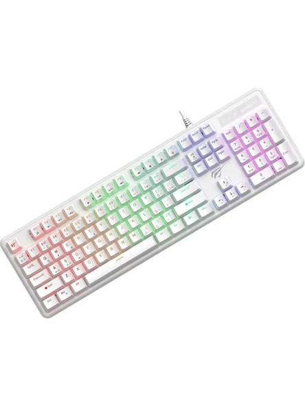 Havit Gamenote KB870L Beyaz RGB Blue Switch Mekanik Oyuncu Klavyesi ürün görseli 1