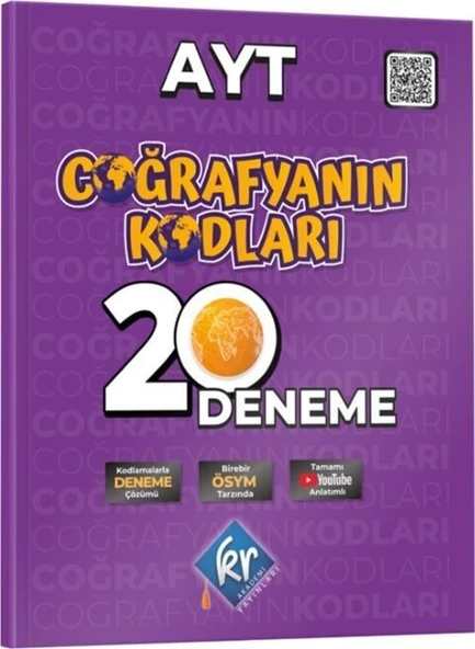 AYT Coğrafyanın Kodları Çözümlü 20 Deneme KR Akademi ürün görseli 1