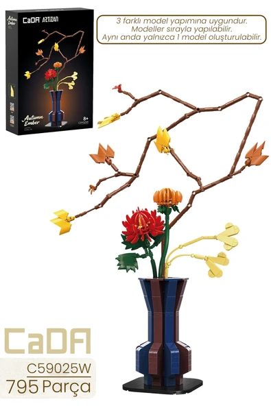CADA Artizan Autumn C59025W Dekoratif ve Koleksiyonluk Çiçek Modeli 795 Parça FFC59025W ürün görseli 1