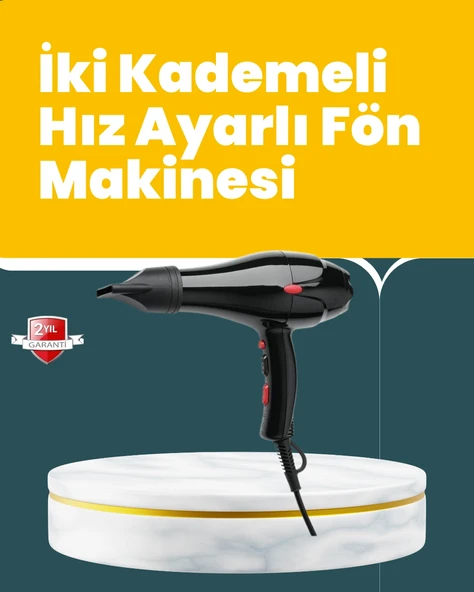 Nevamel Tüm Saç Tipleri İçin 2200W Güçlü Fön Makinesi ürün görseli 1
