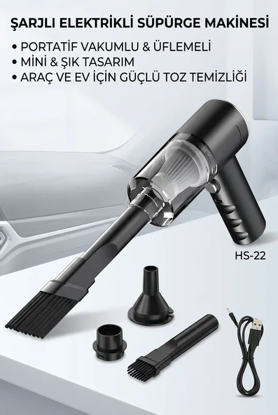 Portatif Mini Araç Süpürgesi El Tipi Kullanışlı Oto Temizlik Süpürgesi Ürün Modeli ürün görseli 1