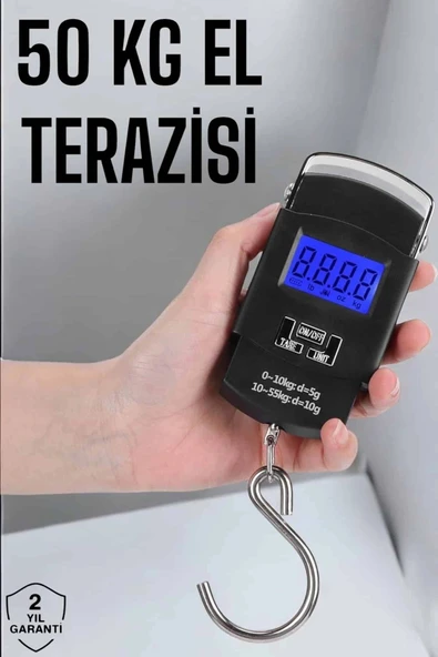 Nevamel 50 Kg El Kantarı Ağırlık Ölçer Dijital Ekranlı Kancalı Portatif ürün görseli 1