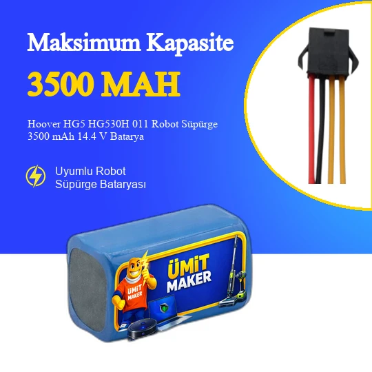 Hoover HG5 HG530H 011 Robot Süpürge 3500 mAh 14.4V Batarya ürün görseli 1