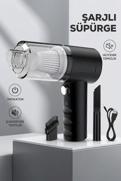 Araç Süpürgesi Portatif El Tipi Mini Temizlik Cihazı Kompakt Kullanışlı Ürün Modeli ürün görseli 1