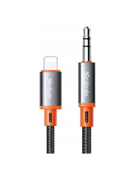 Mcdodo CA-0780 Lightning To 3.5mm Jack Girişli Dijital Dönüştürücü Ses Kablosu 1.2M-Siyah ürün görseli 1