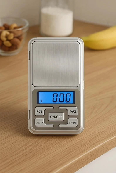 Cep Tipi Hassas Terazi 500 gr 0.01 gr Dijital Kuyumcu Eczane LCD Ölçüm Cihazı Hassas ürün görseli 1
