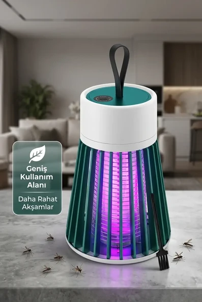 Şarjlı Sineksavar Lamba Mor Işıklı Tek Tuşlu Kullanışlı Koruyucu Gövdeli Ürün Modeli ürün görseli 1