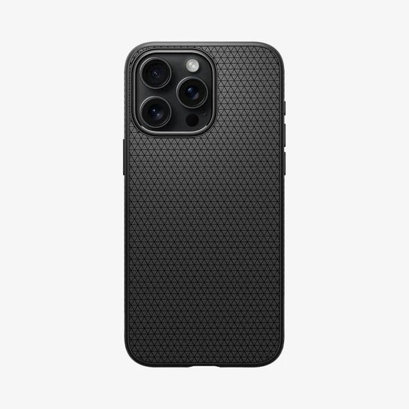 Spigen iPhone 15 Pro Max ile Uyumlu Kılıf Liquid Air Matte Black ürün görseli 1