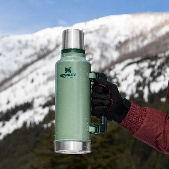 Stanley Klasik Vakumlu Çelik Termos 2.3 L Yeşil - Resim 6