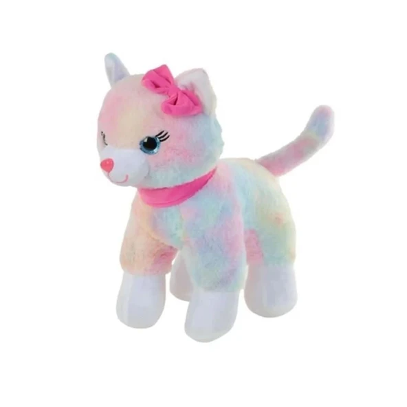 62555 30 cm Pembe Tokalı Kedi - Resim 2