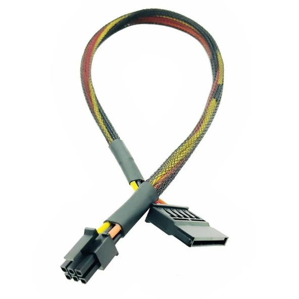 Dell QBT1250 QCT 1250 ECT 1250 Uyumlu Mini 6 Pin to SATA Power Kablo ürün görseli 1