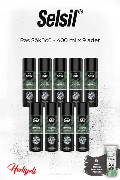 Selsil 400 ml x 9 adet Pas Sökücü ve Rosie ürün görseli 1