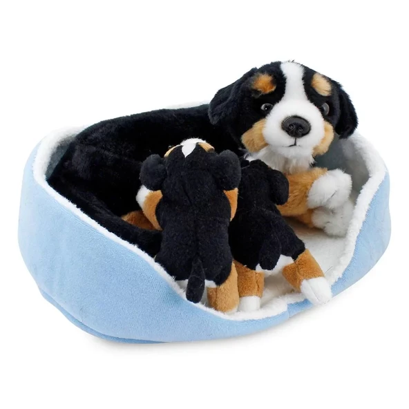 Sepette Yavrulu Çoban Köpeği Peluş ürün görseli 1
