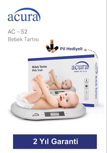 Acura AC-52 CE Onaylı 20KG Kapasiteli Dijital Bebek Tartısı ürün görseli 1