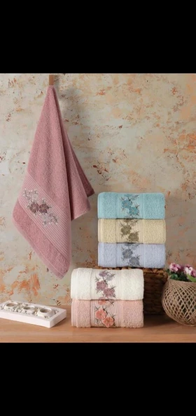 Hobby Emily Style 4  6lı Havlu 50x90 Asorti ürün görseli 1