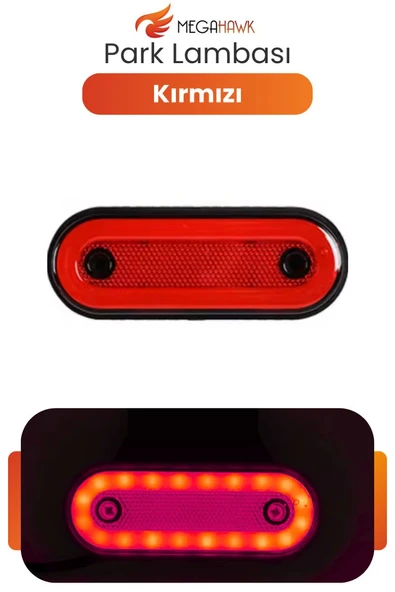 Kırmızı LED Yan Pozisyon Lambası 12-24V Reflektörlü Park Lambası ürün görseli 1