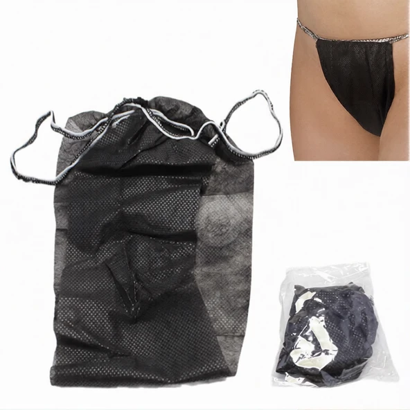 500 Adet Tek Kullanımlık Tela Nonwoven Tanga Külot Tek Tek Poşetli Spa Masaj Hasta Külodu Hijyenik Kullan At İç Çamaşırı Nefes Alabilen Kumaş ürün görseli 1