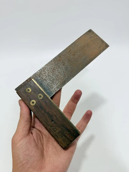 Antika Ahşap Marangoz Gönyesi 15cm 008 - Resim 2
