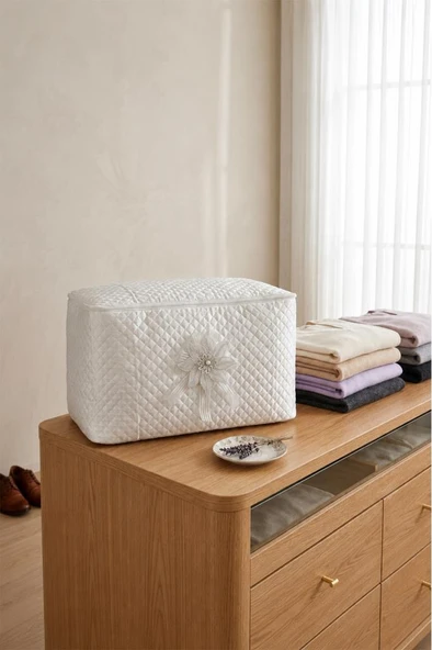 Çeyiz Diyarı Saten Yastık Hurcu 70x40x30 cm ürün görseli 1