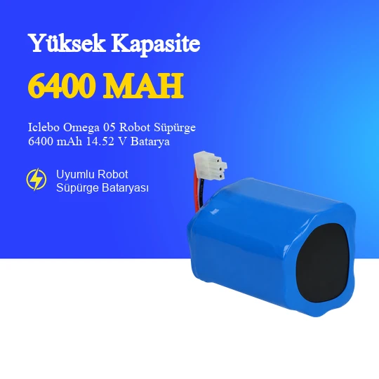Iclebo Omega 05 Robot Süpürge 6400 mAh 14.52V Batarya ürün görseli 1