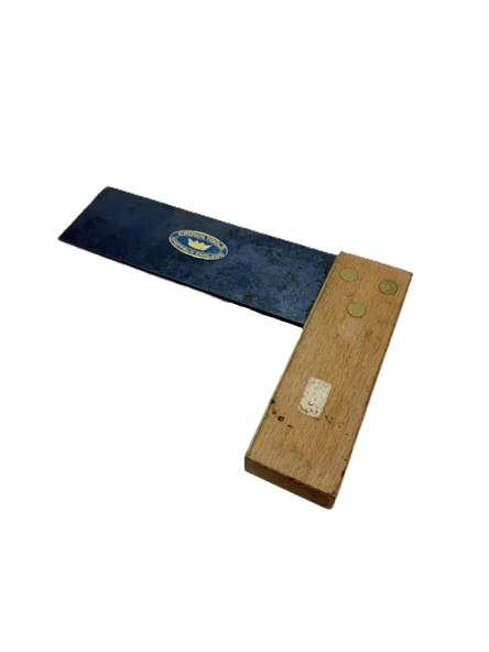 Antika Ahşap Marangoz Gönyesi 15cm 006 ürün görseli 1
