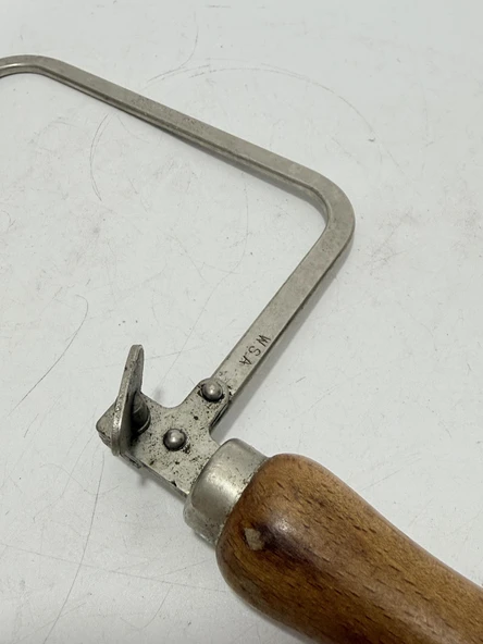 Antika Ahşap Kıl Testere 28,5cm - Resim 3