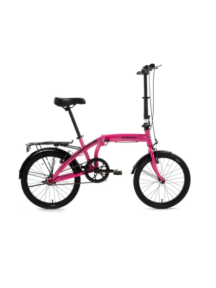 BİSAN TWIN KATLANIR BİSİKLET 32CM V 20 JANT 1 VİTES METALİK PEMBE PEMBE SİYAH ürün görseli 1