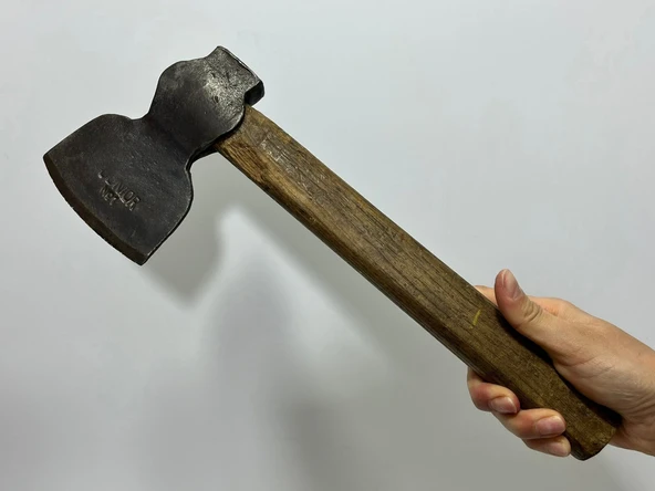Junior Dövme Çelik Antika Balta 33,5cm 010 - Resim 4